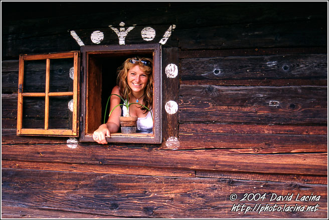 Monika In Window - Rožnov pod Radhošťem, Czech republic