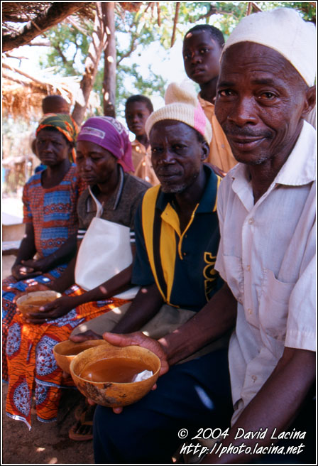 Drinking Pito - Local market, Ghana