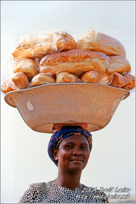 Bread Seller - Local market, Ghana