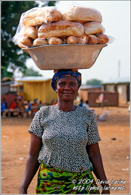 Bread Seller - Local market, Ghana