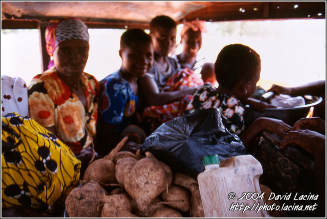 Returning From The Market - Local market, Ghana