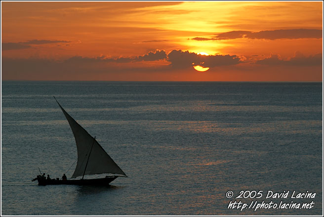Dhow And Sunset - Stone Town, Tanzania