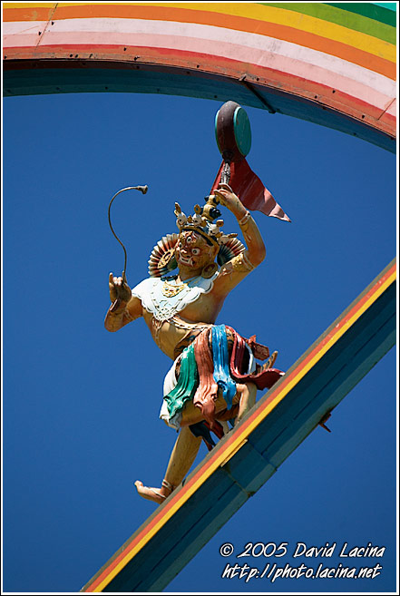 Decoration Of The Top Of The Temple - Golden Temple, Namdroling Monastery, India