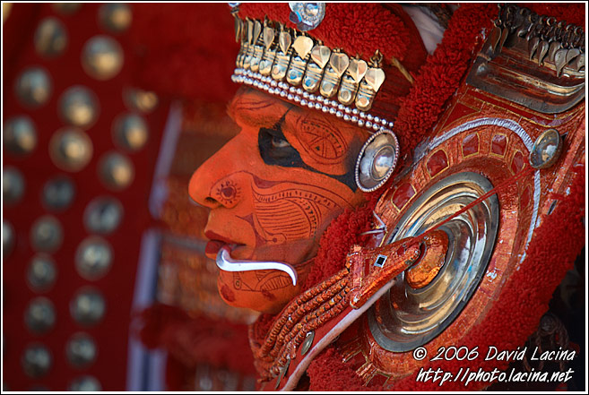 Detail Of Colorful Mask - Theyyam Ritual Dance, India