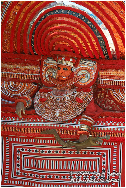 Resting Theyyam Performer - Theyyam Ritual Dance, India