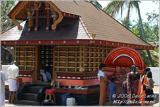 Asking For Blessing By A Shrine - Theyyam Ritual Dance, India