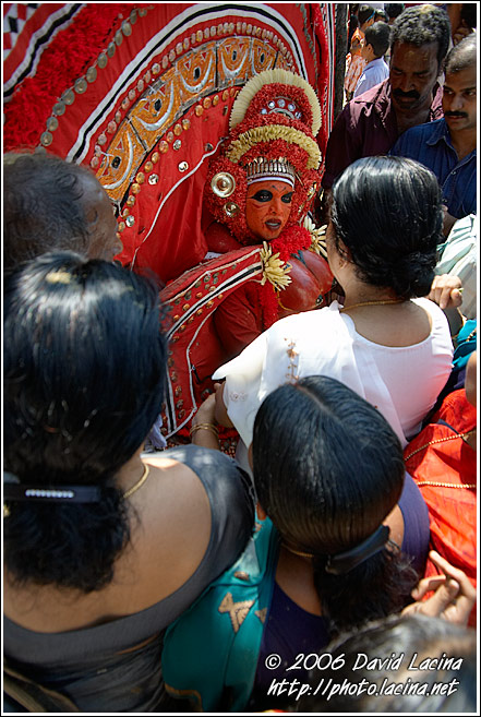 Blessing Given By Kolam - Theyyam Ritual Dance, India