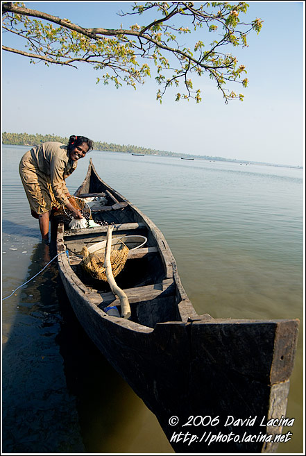 Woman And A Boat - Cochin (Kochi), India
