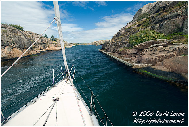 Sailing Into Sotekanalen - West coast, Sweden