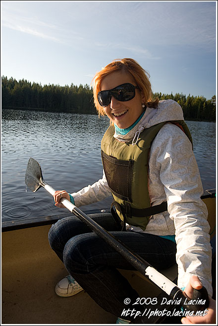 Enjoying A Canoe Trip - Fjorda In Autumn, Norway