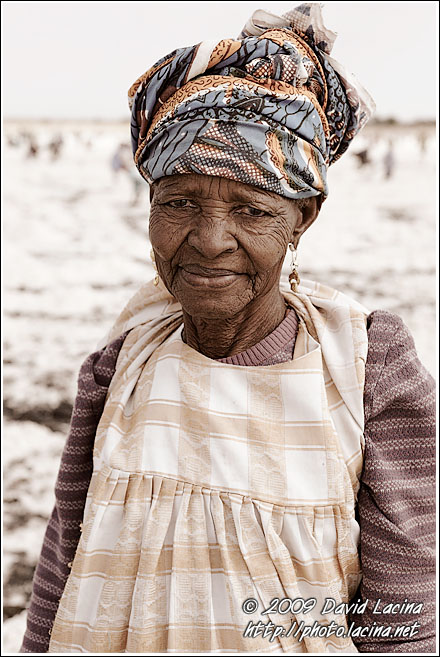 Old Lady On A Salt Field - Salt Harvesting, Senegal