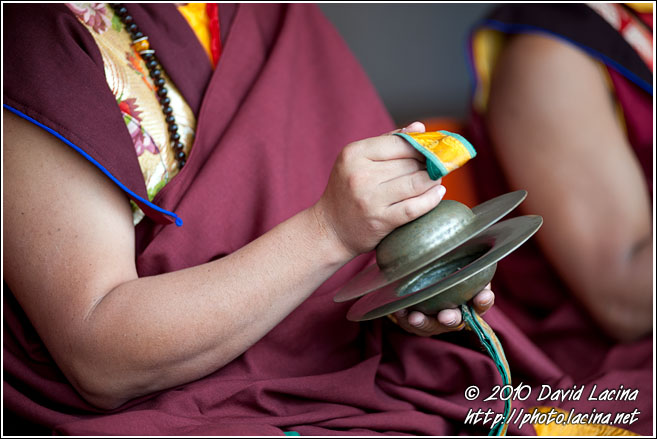 Monk Playing Cymbals - Cham Dance, India