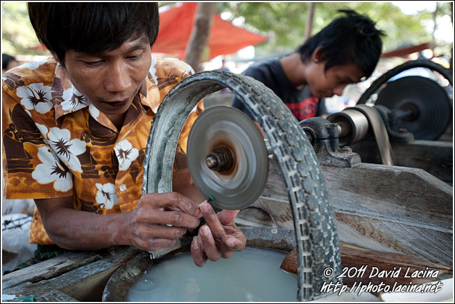 Grinding Jade - Mandalay, Myanmar (Burma)