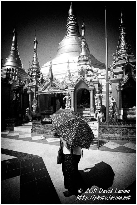 Shwedagon Pagoda - Black And White, Myanmar (Burma)