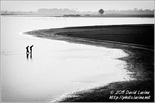 Taungthaman Lake - Black And White, Myanmar (Burma)