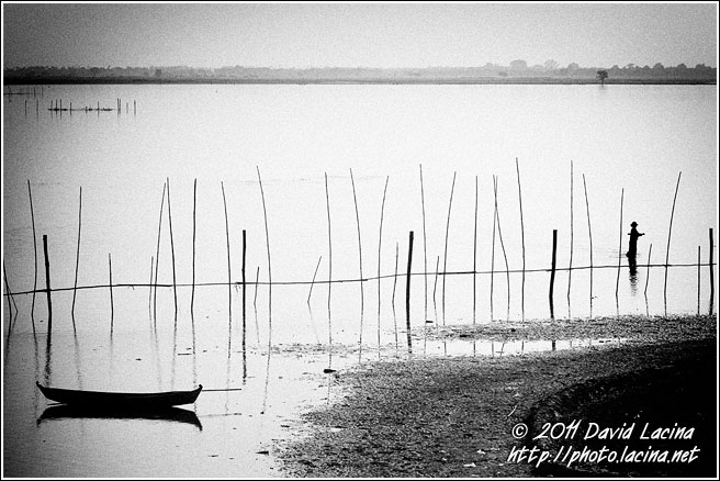 Fisherman - Black And White, Myanmar (Burma)