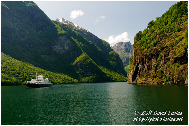 Ferry On Nærøyfjord - Nærøyfjord World Heritage Area, Norway