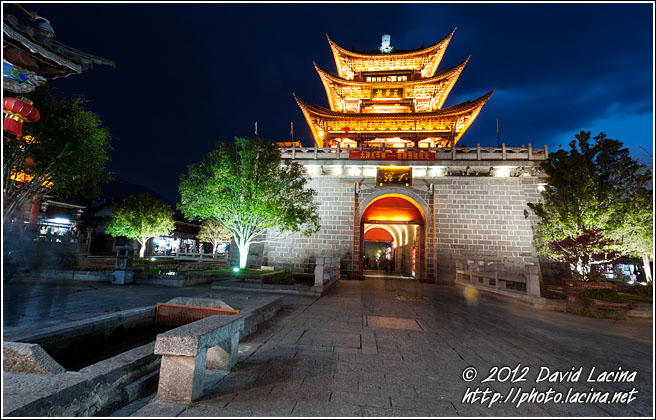 Wuha Gate In The Night - Dali And Erhai Lake, China