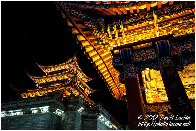 Wuha Gate In The Night - Dali And Erhai Lake, China
