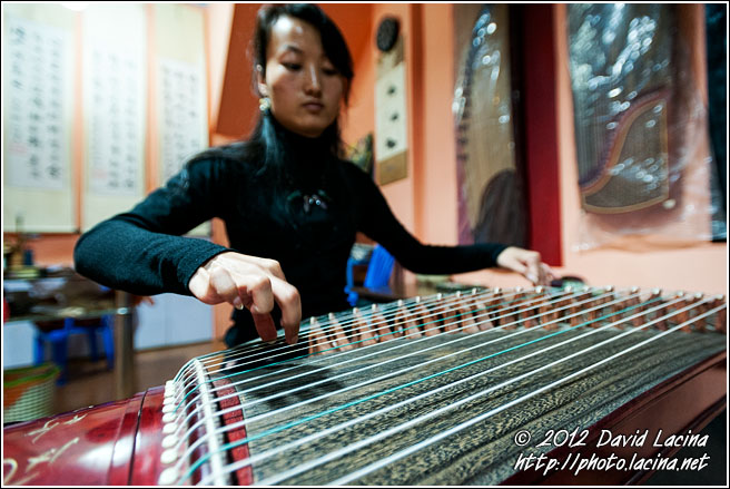 Playing Guzheng - Jianshui, China