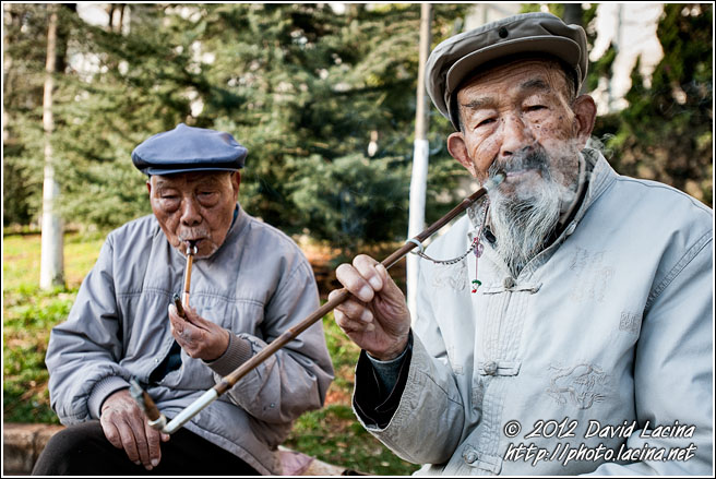 Smoking A Cigarette - Kunming And Shilin, China