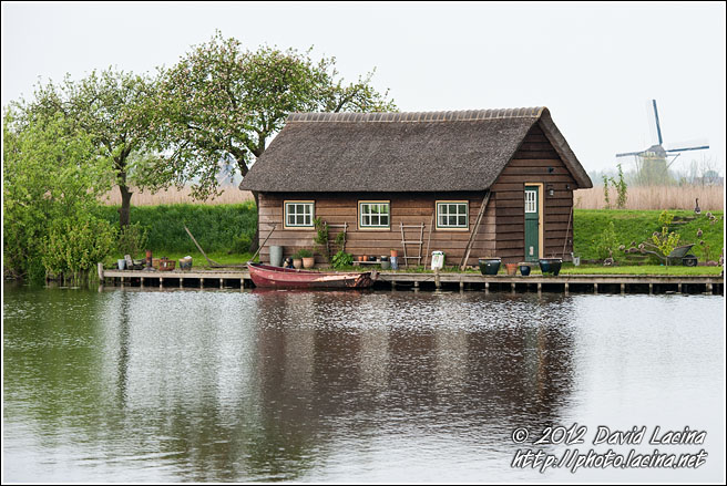 Old Shed And Windmill - Kinderdijk, Netherlands