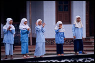 Kids Playing In Mosque, Minangkabau, Indonesia