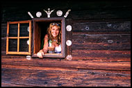 Monika In Window, Rožnov pod Radhošťem, Czech republic