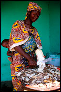 Preparing Jams, Local market, Ghana