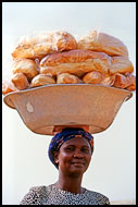 Bread Seller, Local market, Ghana