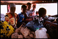 Returning From The Market, Local market, Ghana