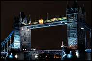 The Tower Bridge, London In The Night, England