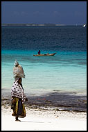 Lady On A Beach, Northern Zanzibar, Tanzania