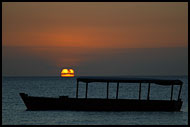 Sunset And A Boat, Northern Zanzibar, Tanzania