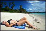 Enjoying Remote Beach, Central Zanzibar, Tanzania