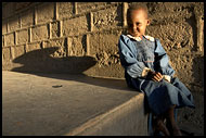 Young Girl And Sunset, Northern Part, Kenya