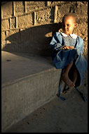 Young Girl And Sunset, Northern Part, Kenya