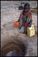 Turkana Girl Getting Water, Turkana Tribe, Kenya