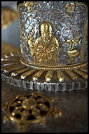 Decorated Casket, Golden Temple, Namdroling Monastery, India