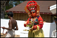 Prepairing For Ritual, Theyyam Ritual Dance, India
