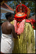 Dressing Up The Dancer, Theyyam Ritual Dance, India