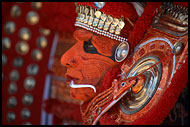 Detail Of Colorful Mask, Theyyam Ritual Dance, India
