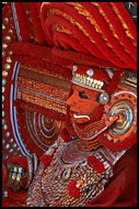 Resting Theyyam Dancer, Theyyam Ritual Dance, India