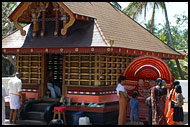 Asking For Blessing By A Shrine, Theyyam Ritual Dance, India