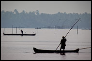 Morning Life On Backwaters, Backwaters, India