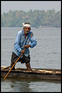 Man On A Boat, Backwaters, India