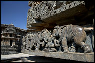 Detail Of Elephant Carving On Hoysaleswara Temple, Belur And Halebid, India