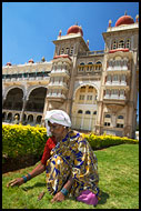 Taking Care Of Mysore Palace, Mysore, India