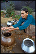 Woman Washing Pots, Coorg (Kodagu) Hills, The People, India