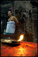 Priest In A Temple, Belur, The People, India